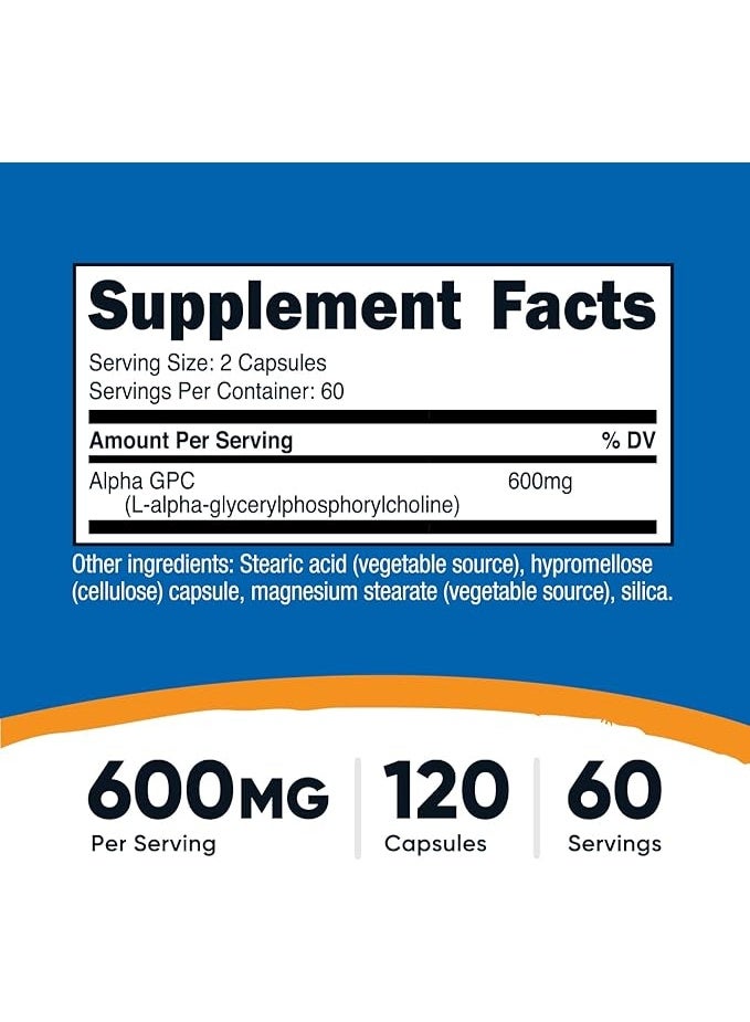 Nutricost, Alpha GPC, 120 Capsules (300 mg er Capsule) - Image 3